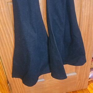 Black flared overalls